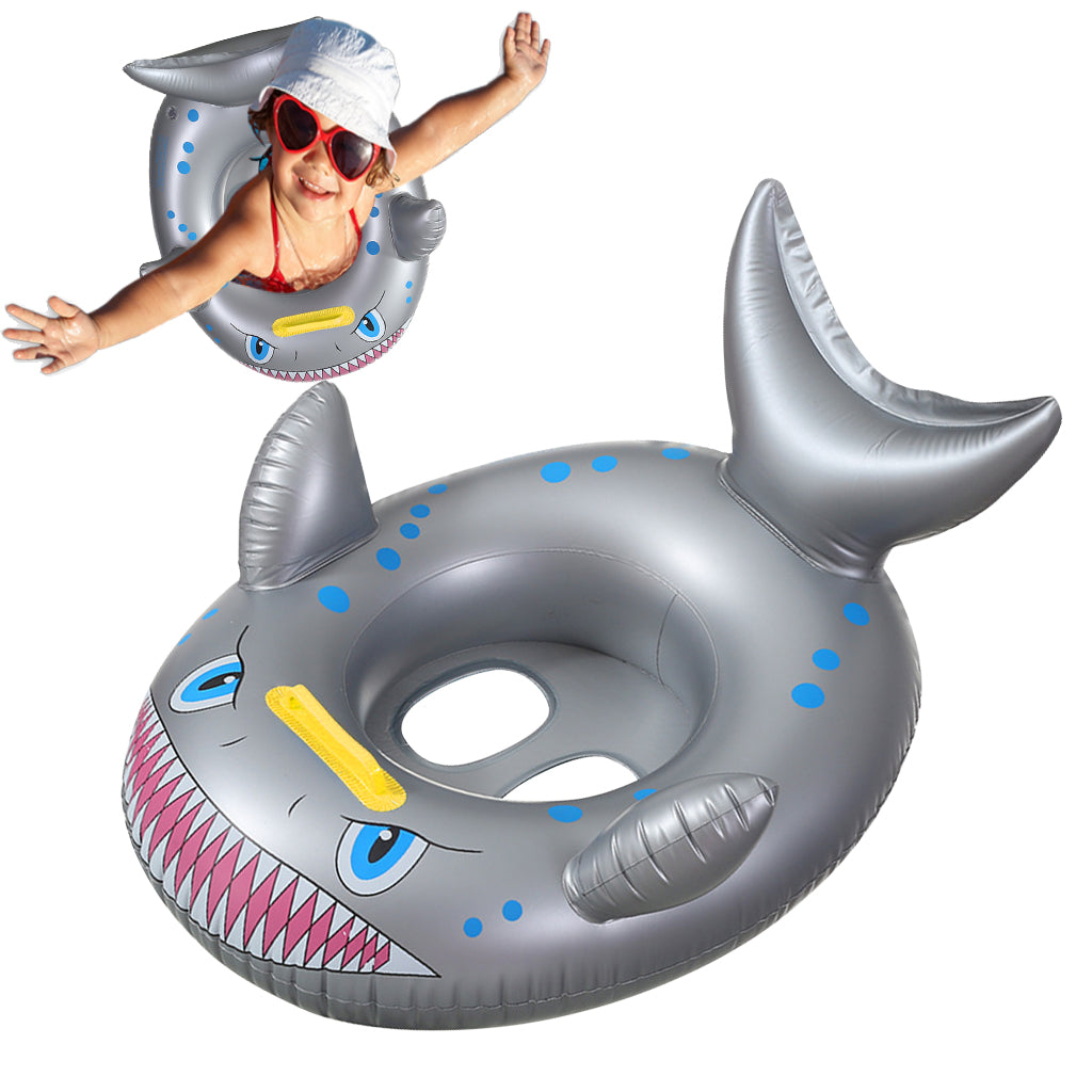 Proberos Swimming Tube for Kids, Child Swimming Float Seat Funny Shark Baby Swimming Floating Seat with Grip Handle PVC Inflatable Swimming Pool Float Summer Shower Pool Party Bathing Float Proberos Swimming Tube for Kids, Child Swimming Float Seat Funny Shark Baby Swimming Floating Seat with Grip Handle PVC Inflatable Swimming Pool Float Summer Shower Pool Party Bathing Float